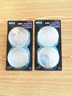 NECA Clear Display Stands for 6" to 8" Action Figures (2) 10 Packs NEW